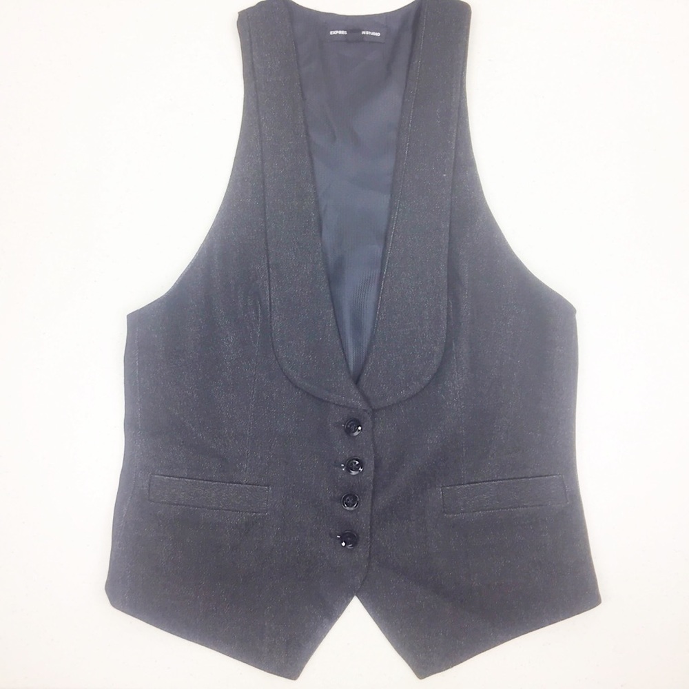 Express Design Studio Black Vest Size 6